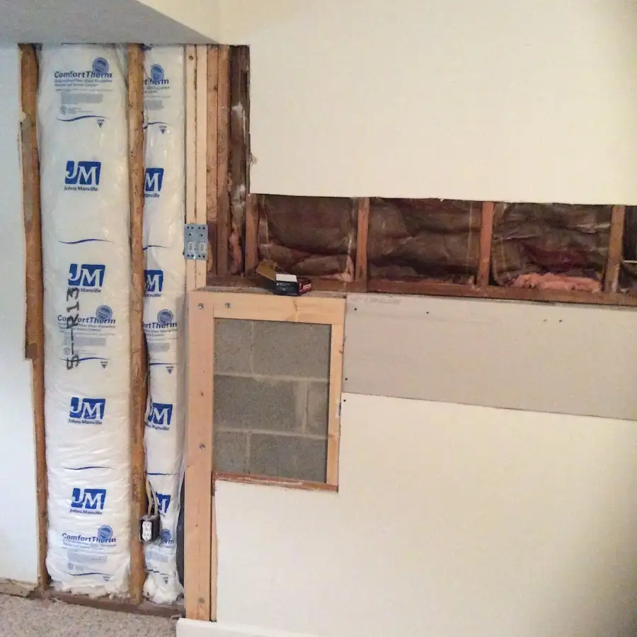 Wall insulation replacement during Structural Drying in Alabaster